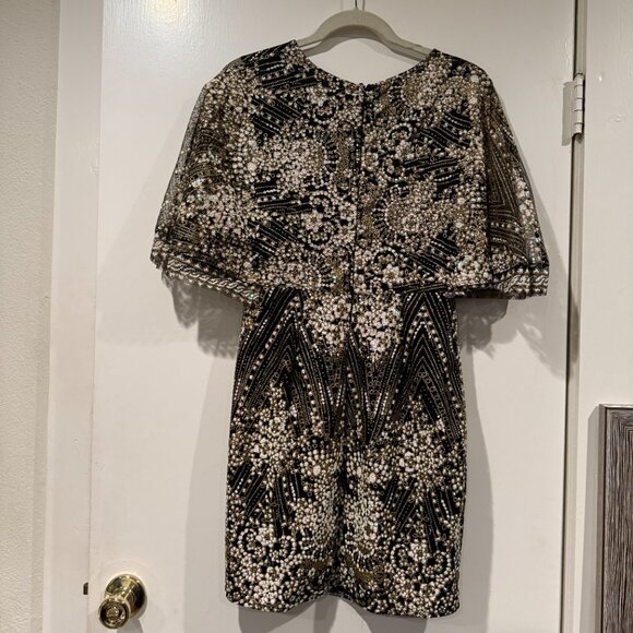 Selfie Leslie “Lady Luck” Cape Sleeve Wrap Dress – Black – NWT - Picture 6 of 8